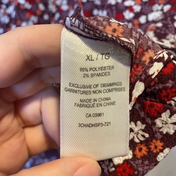 Denver Hayes Floral Blouse Size XL - Picture 4 of 6